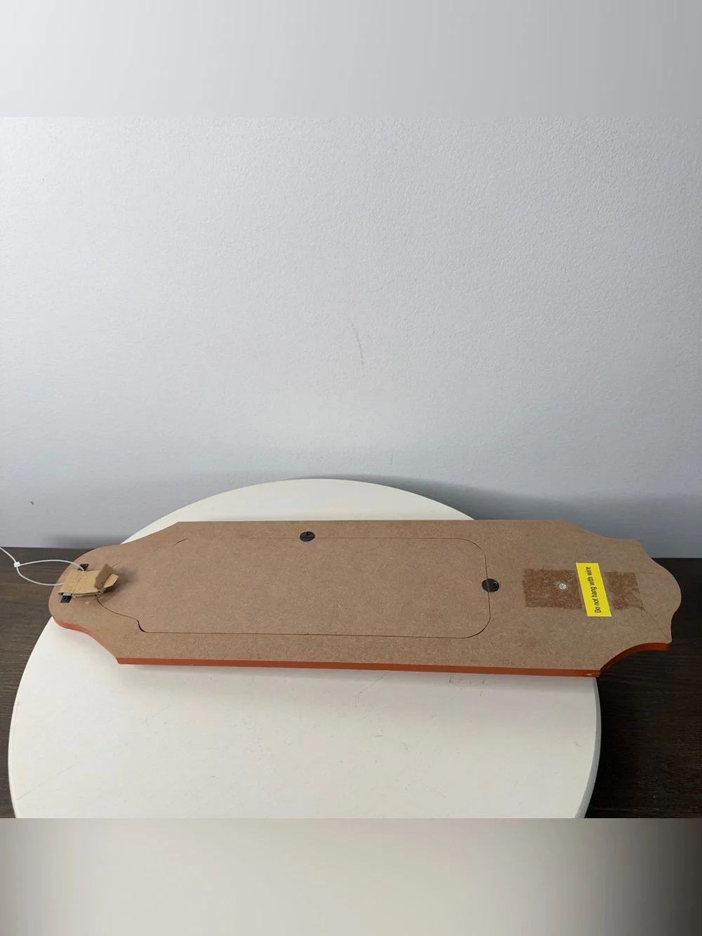 Orange Shabby Chic Wall Mirror With Knob Peg Cottage Core Boho